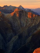 The Apuan Alps at sunset