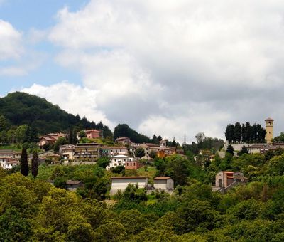 Panorama of the town of Molazzana