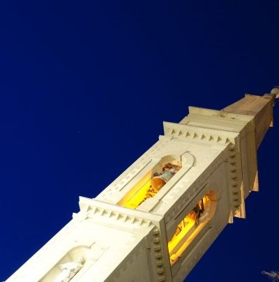 campanile collegiata di notte luca 