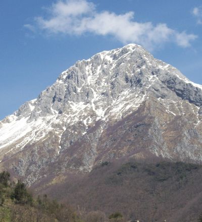 Pania della Croce innevata, Alpi Apuane