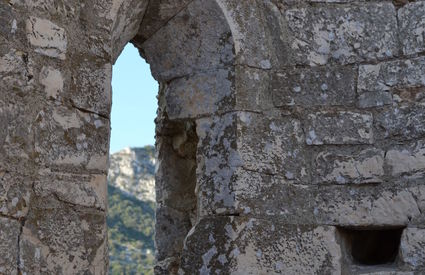 Church of San Silvestro in the Archaeological Mines Park , detail of the apse