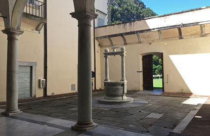 Inner courtyard of Palazzo Mediceo in Seravezza, UNESCO World Heritage Site