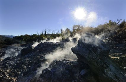 Le terre fumanti dell'area geotermica Pomarance