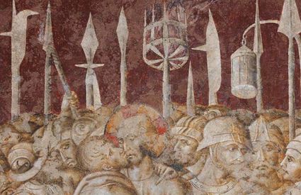 Monticiano - Sala capitolare - Particolare affreschi