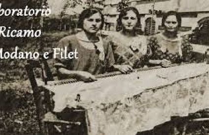 Students at the embroidery school