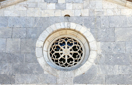 The rose window of San Martino alla Cappella church, known as "Michelangelo's Eye" 