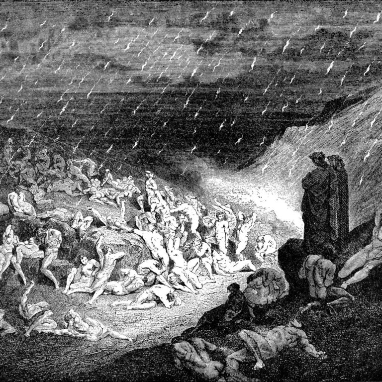 Inf XIV, Divina Commedia, Dante, Gustave Dorè