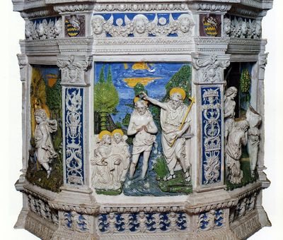 Giovanni della Robbia, Fonte battesimale, 1511. Cerreto Guidi, San Leonardo