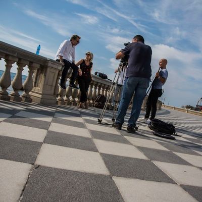 Le riprese alla Terrazza Mascagni d