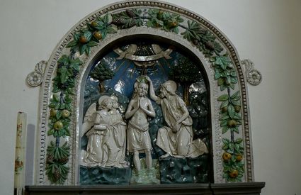 Maiolica Robbiana, pieve Sante Flora e Lucilla