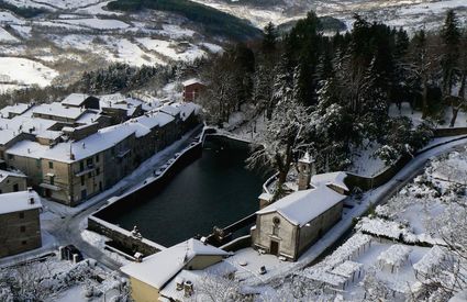 Santa Fiora, la Peschiera con la neve