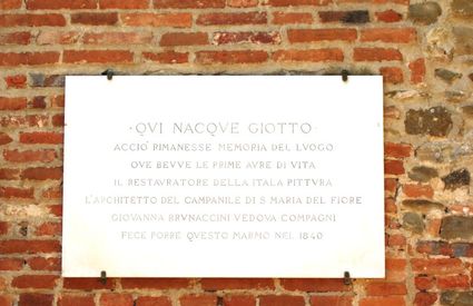  targa Giotto casa Vicchio