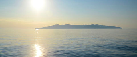 L'arrivo all'Isola di Capraia